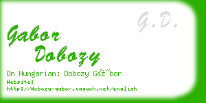 gabor dobozy business card